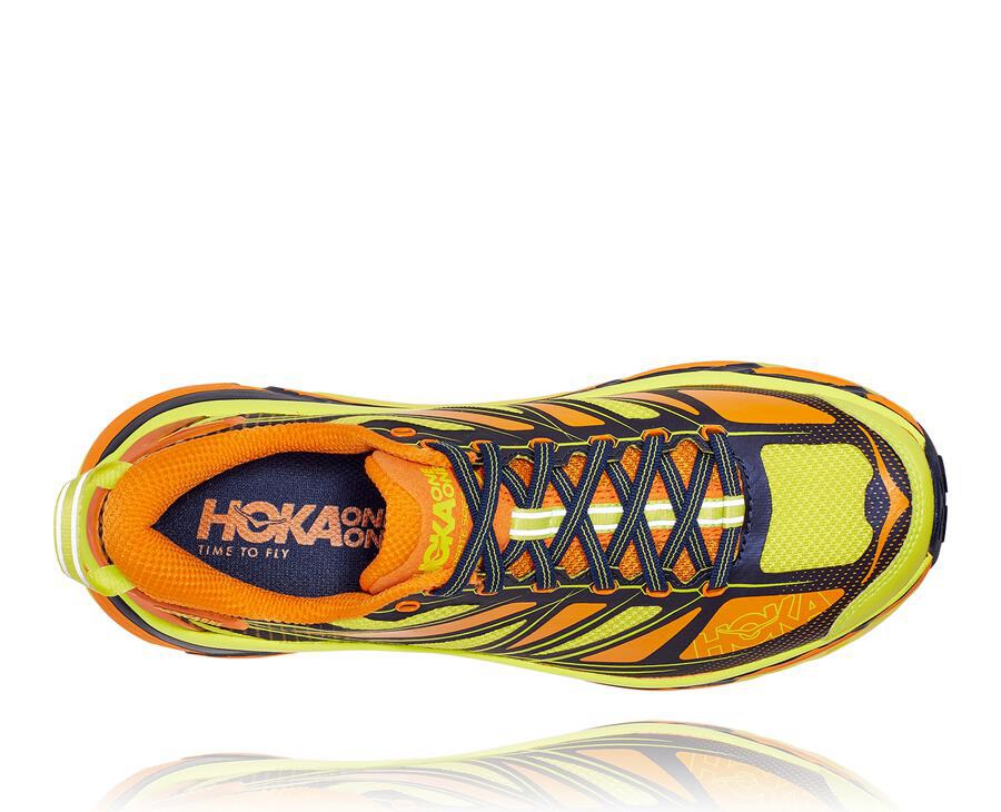 Hoka One One トレイルシューズ メンズ ライトゴールド/ピンク - Mafate Speed 2 - UC4965370